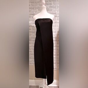 Flattering Black Halston Heritage Strapless Cocktail Dress, Size 2 NWT​​​​​